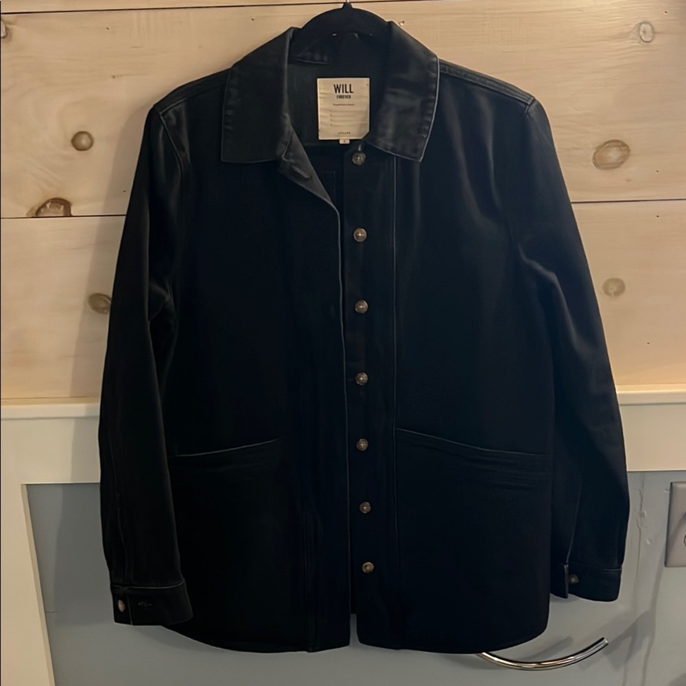 Sezane Will Jacket - Washed Black, Size Small